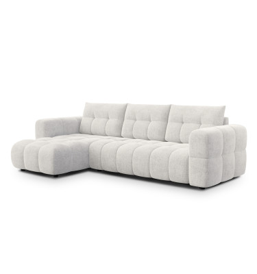 CLOUDI Ecksofa 4-Sitzer links, creme