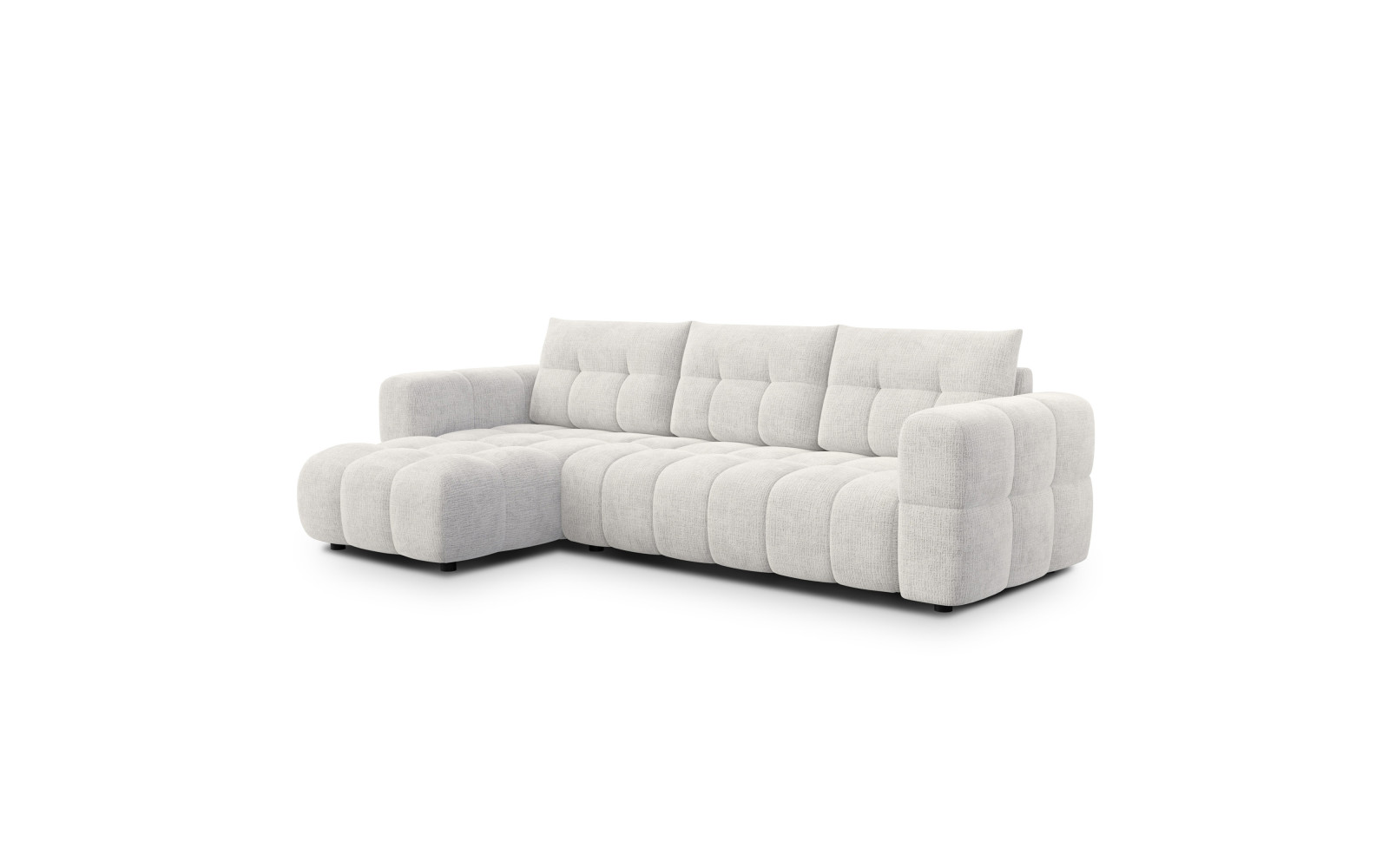 CLOUDI Ecksofa 4-Sitzer links, creme