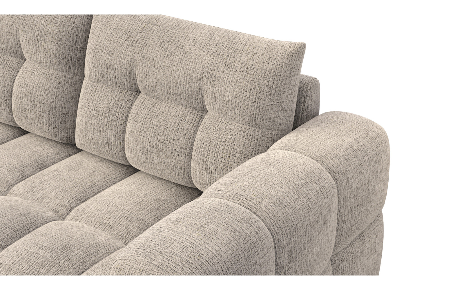 CLOUDI Ecksofa 4-Sitzer links, beige