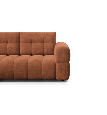 CLOUDI Ecksofa 4-Sitzer links, rostrot