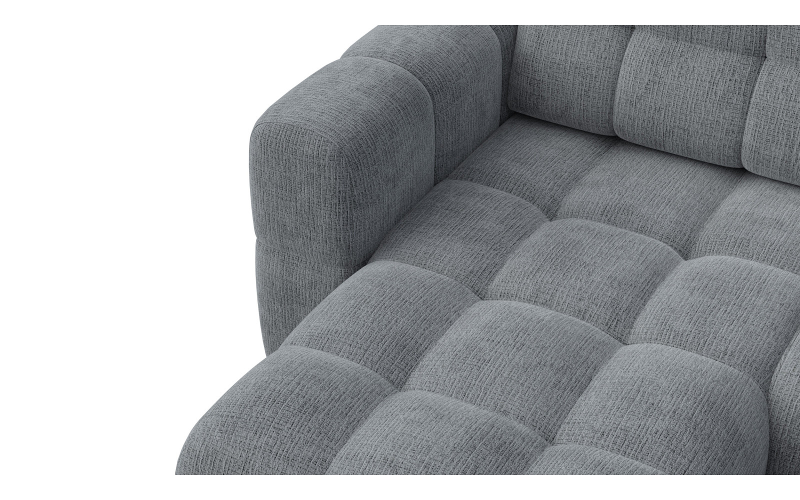 CLOUDI Ecksofa 4-Sitzer links, dunkelgrau