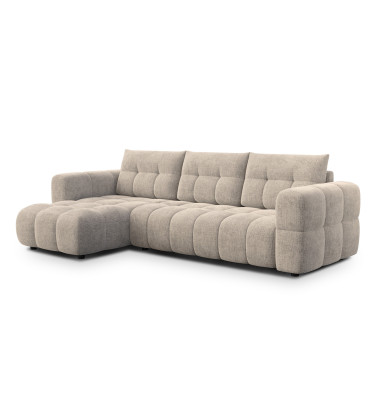 CLOUDI Ecksofa 4-Sitzer links, beige
