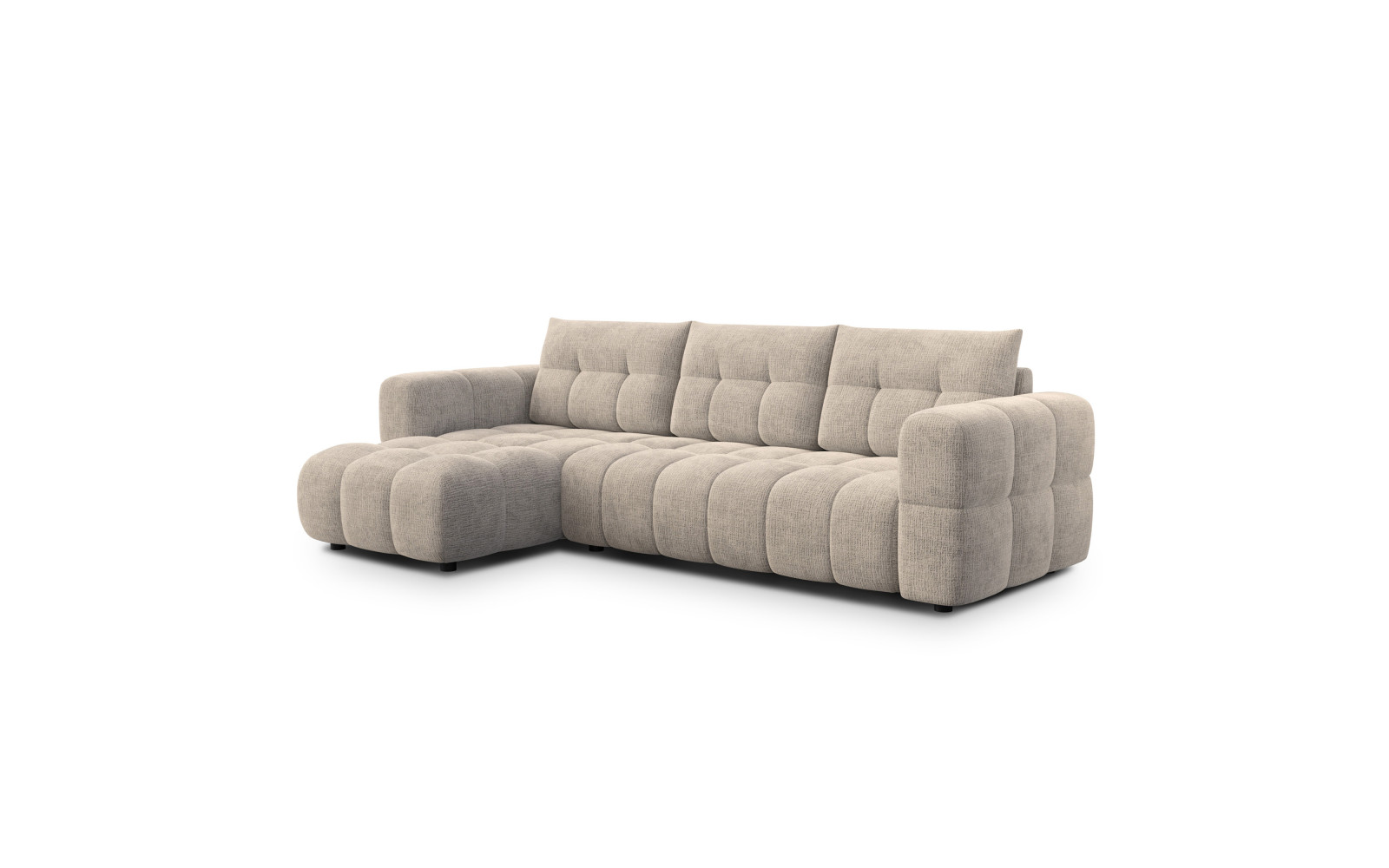 CLOUDI Ecksofa 4-Sitzer links, beige