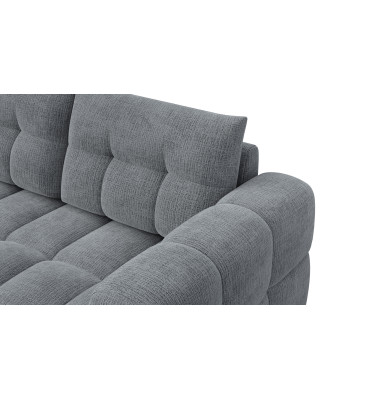 CLOUDI Ecksofa 4-Sitzer links, dunkelgrau