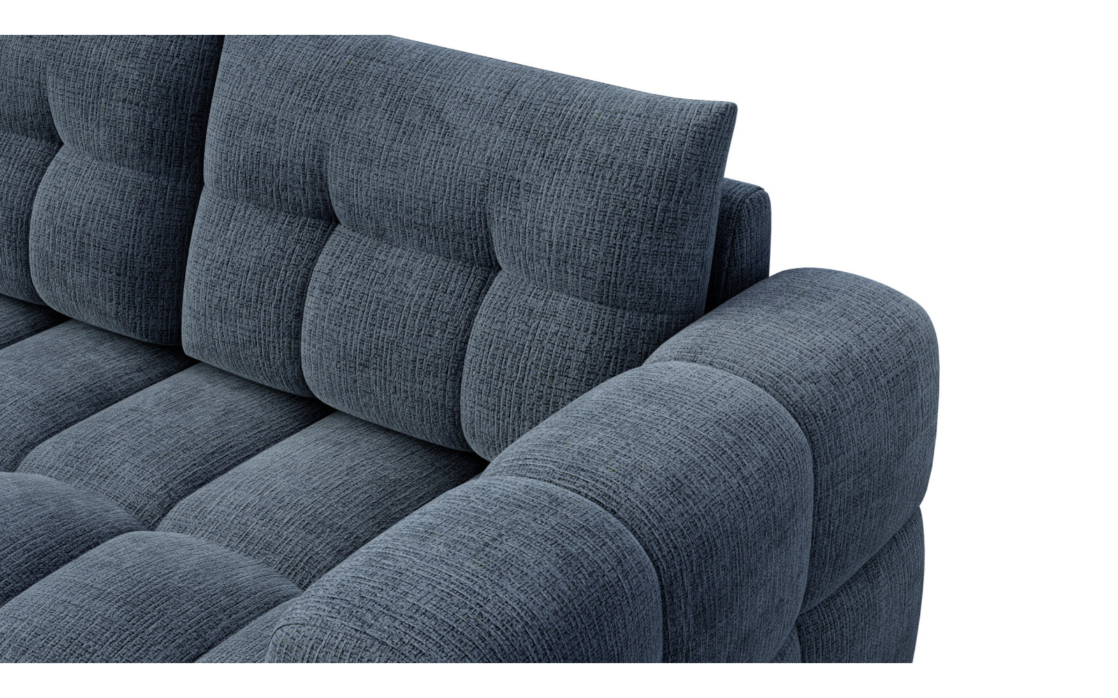 CLOUDI Ecksofa 4-Sitzer links, marineblau