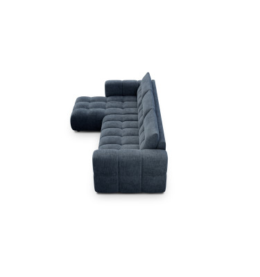 CLOUDI Ecksofa 4-Sitzer links, marineblau