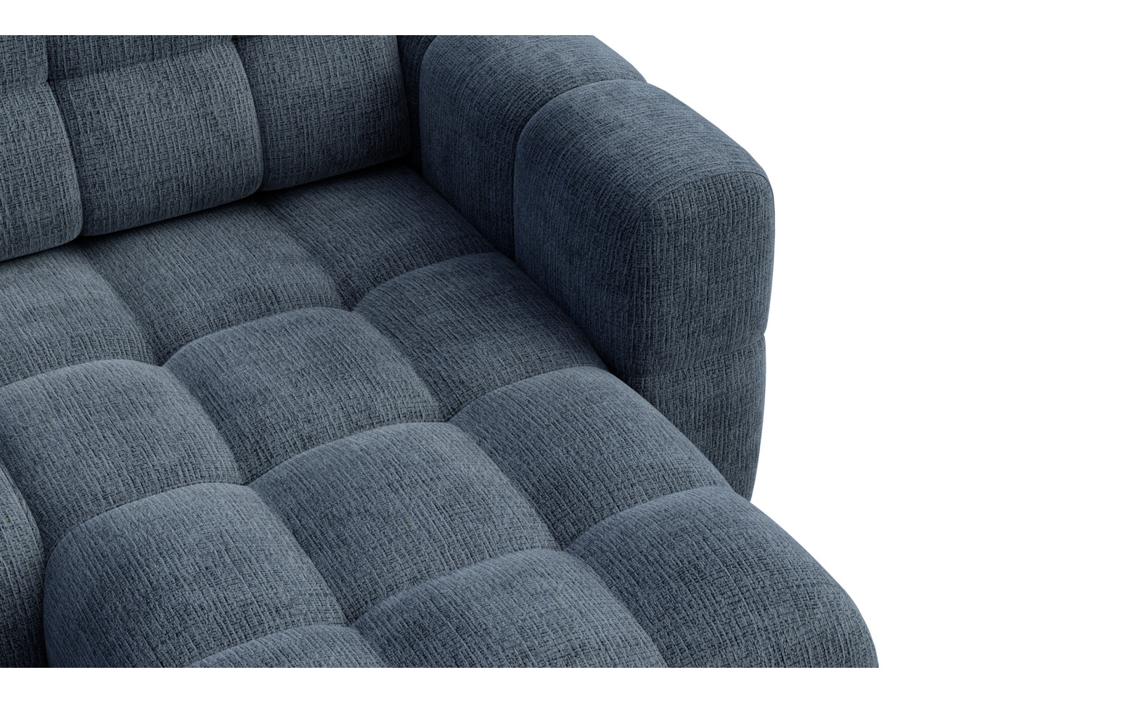 CLOUDI Ecksofa 4-Sitzer rechts, marineblau