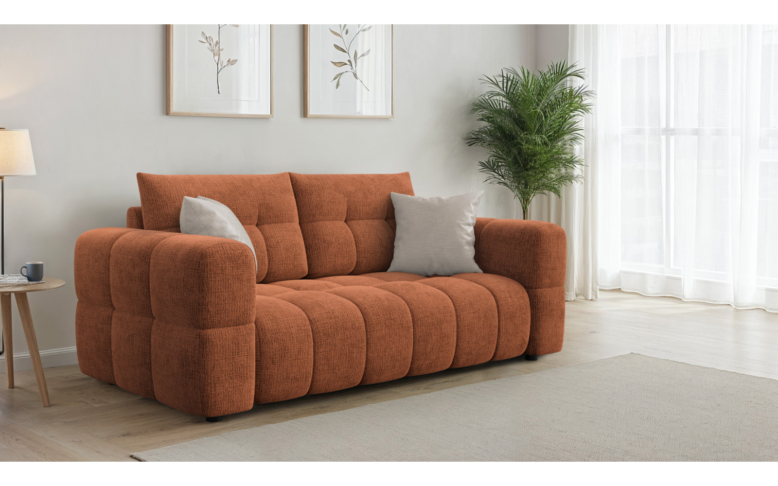 CLOUDI 2,5-Sitzer-Sofa, rostrot