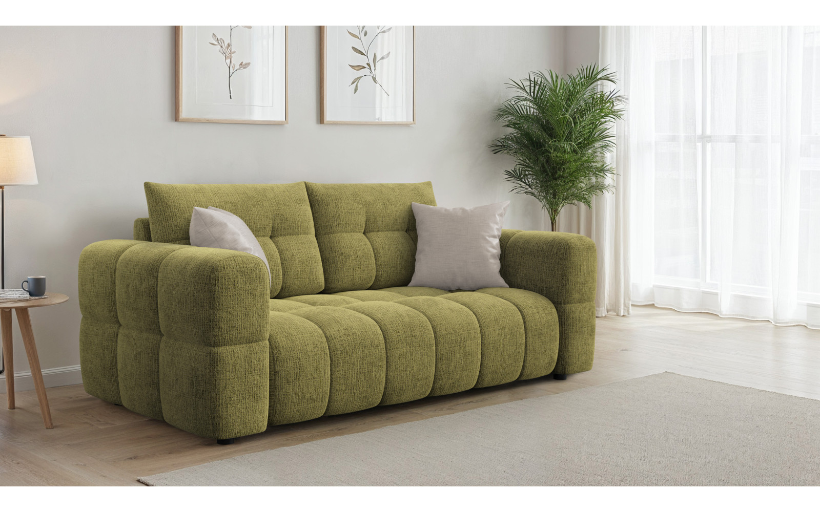 CLOUDI 2,5-Sitzer-Sofa, olivgrün
