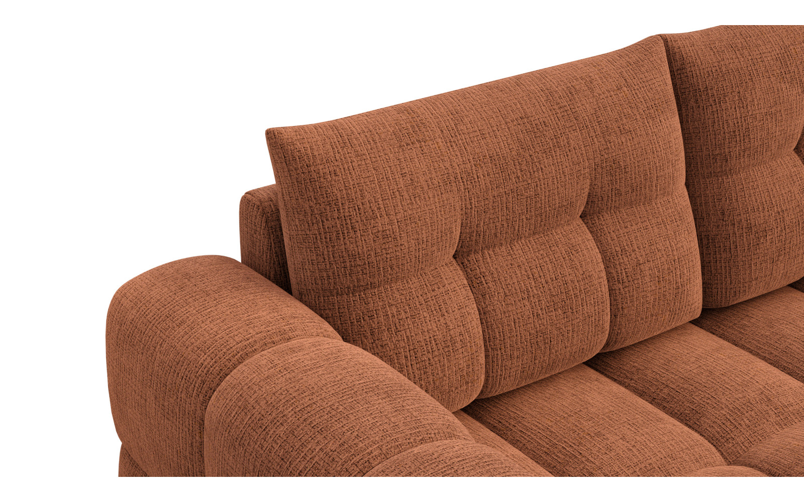 CLOUDI 2,5-Sitzer-Sofa, rostrot