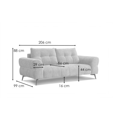 Sofa 2,5-Sitzer SALVINI, orange