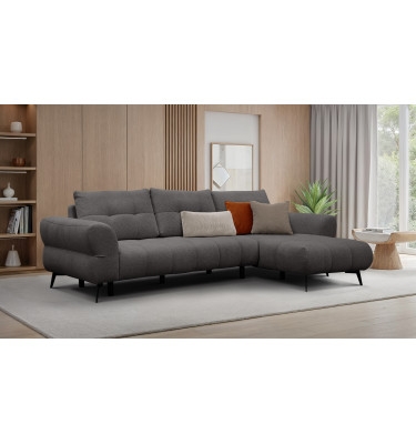 Ecksofa 4-Sitzer SALVINI, dunkelgrau