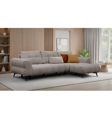Ecksofa 4-Sitzer SALVINI, dunkelbeige