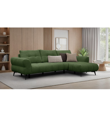 Ecksofa 4-Sitzer SALVINI, dunkelgrün