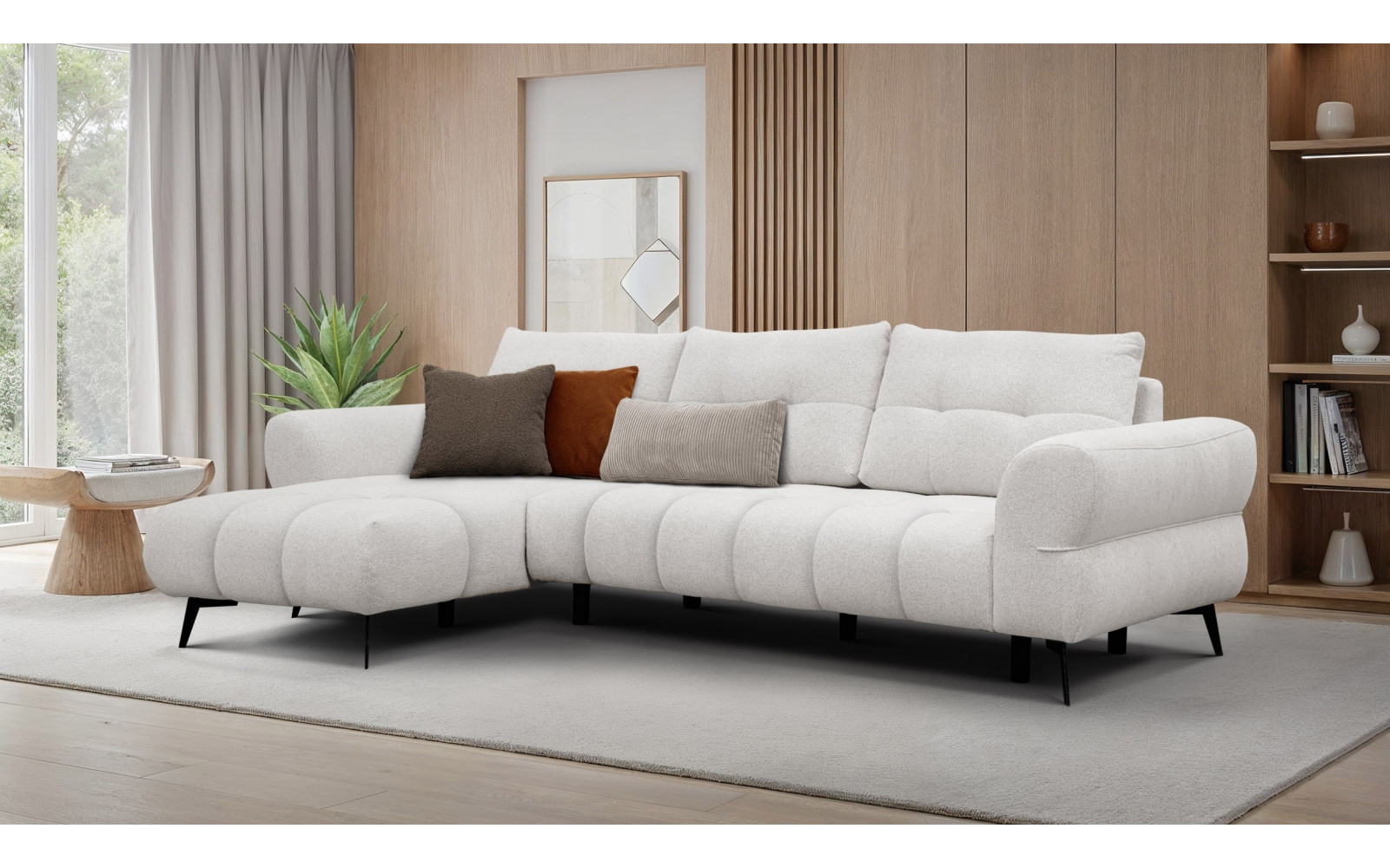 Ecksofa 4-Sitzer SALVINI, ecru