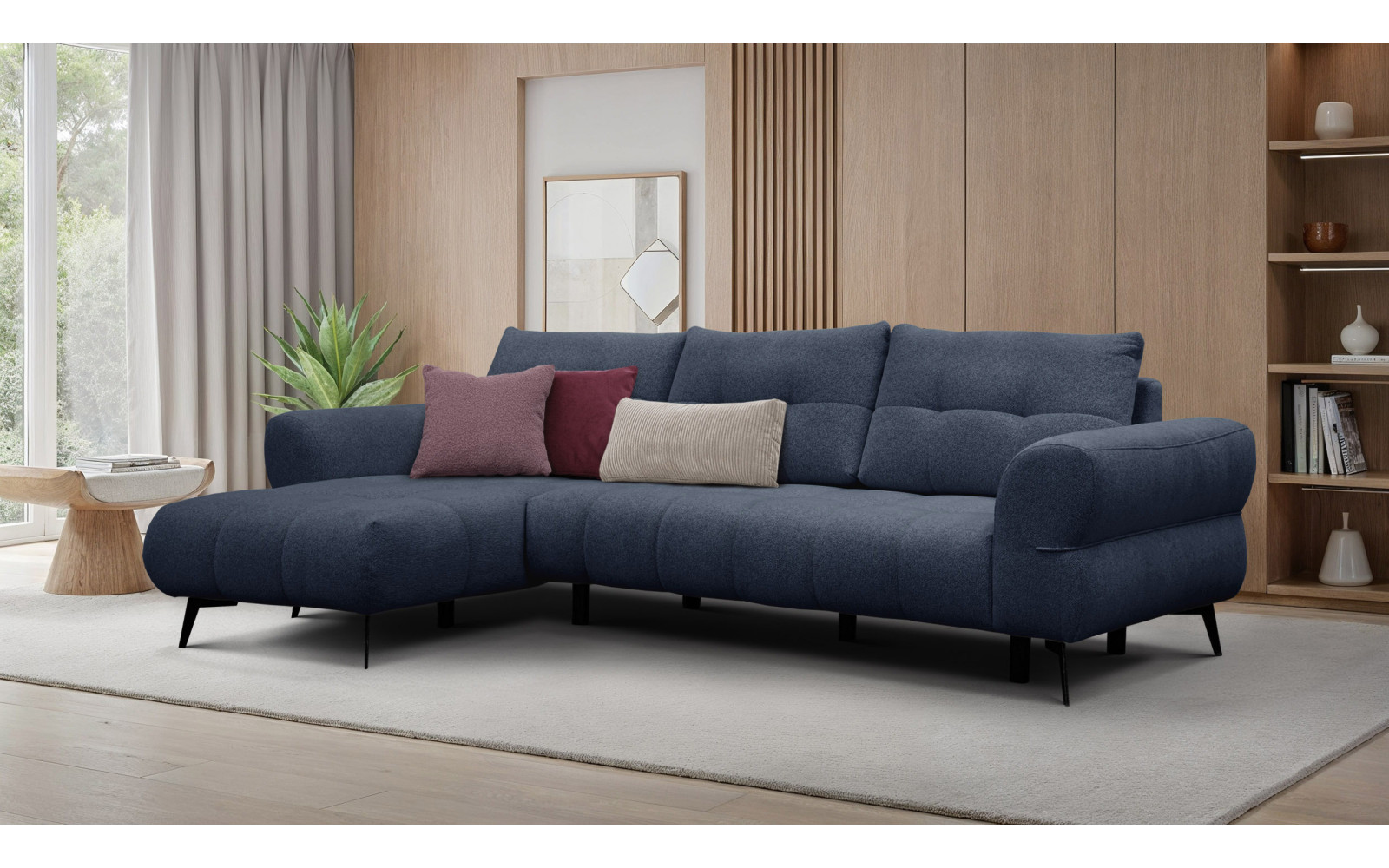 Ecksofa 4-Sitzer SALVINI, dunkelblau