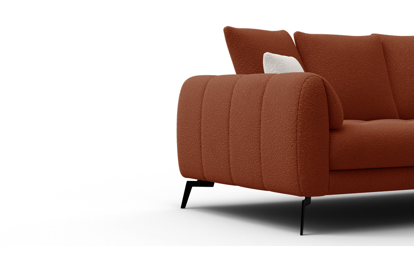 Sofa 2,5-Sitzer CALME, dunkelorange