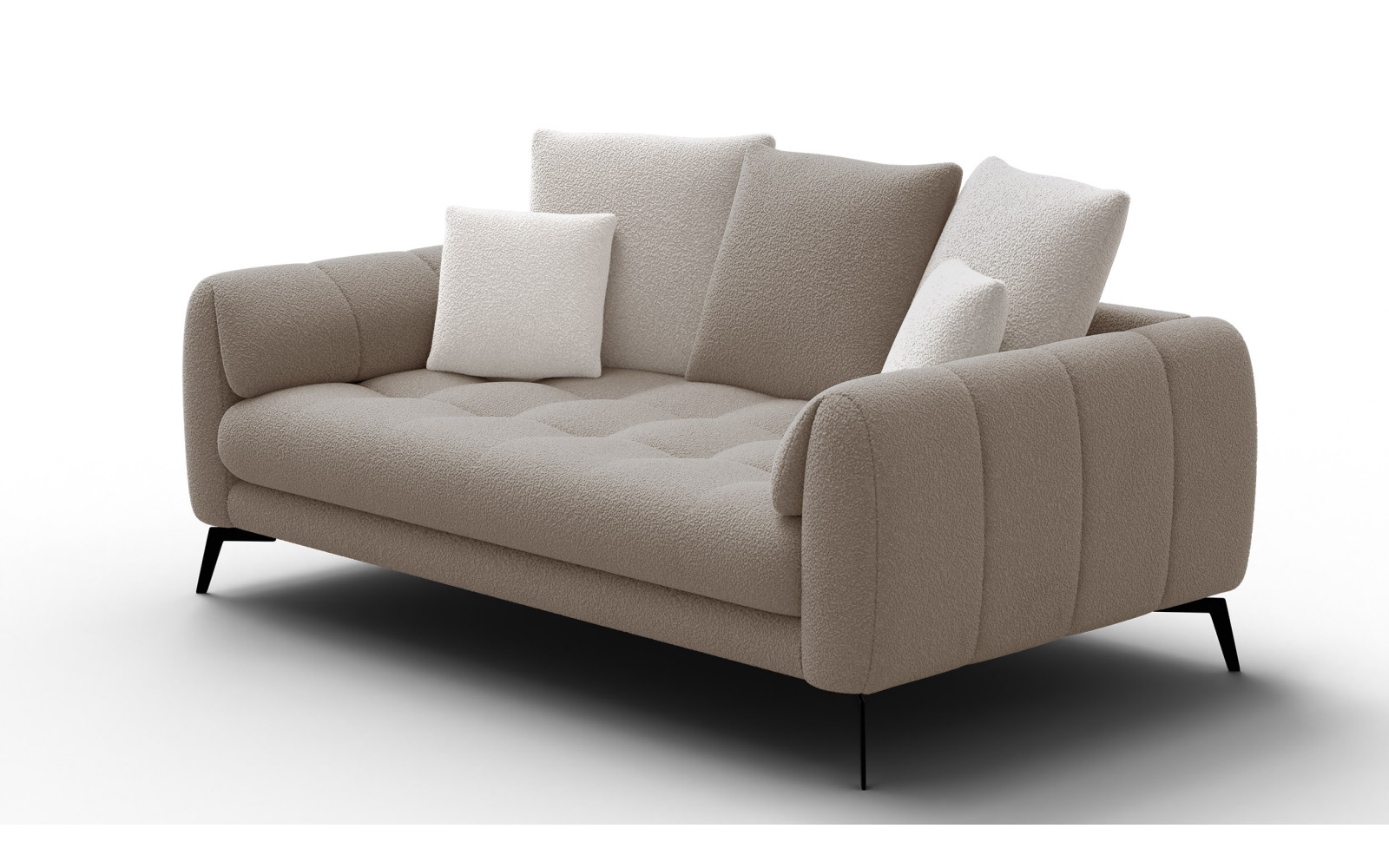 Sofa 2,5-Sitzer CALME, beige und écru