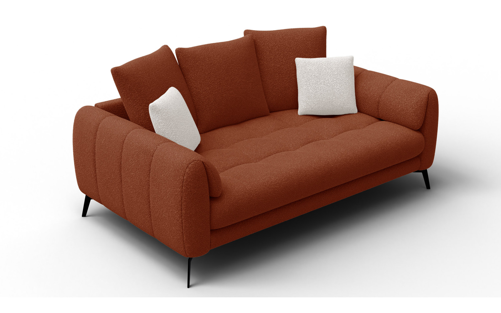 Sofa 2,5-Sitzer CALME, dunkelorange