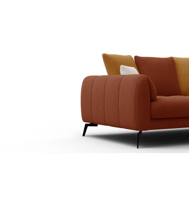 Sofa 2,5-Sitzer CALME, dunkelorange und écru