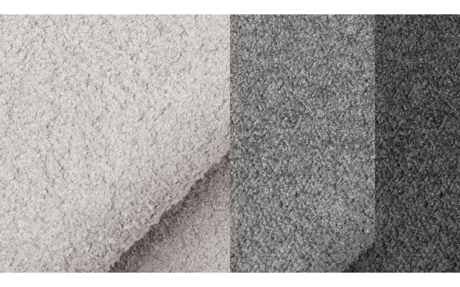 Sofa 2,5-Sitzer CALME, hellgrau und dunkelgrau