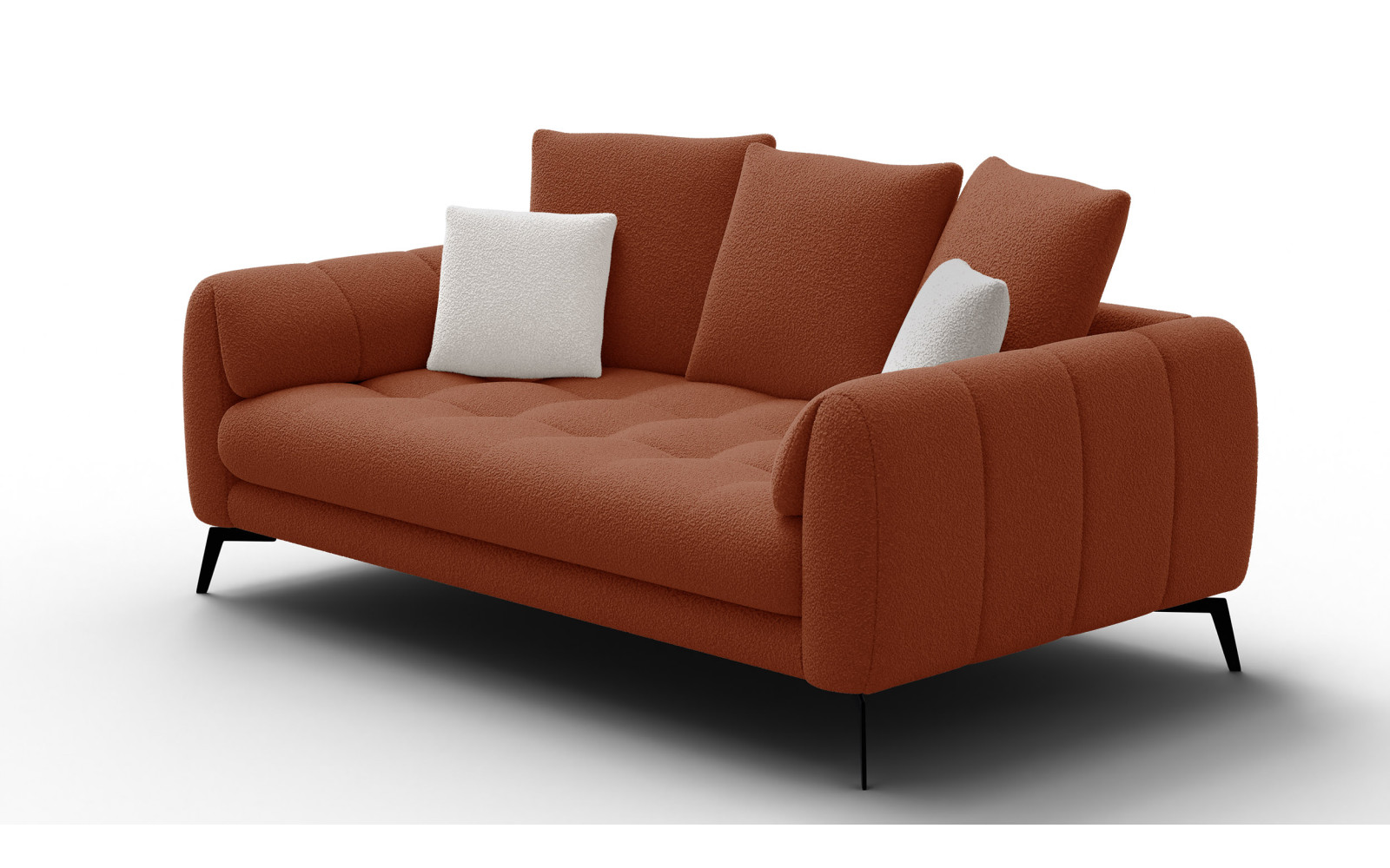 Sofa 2,5-Sitzer CALME, dunkelorange