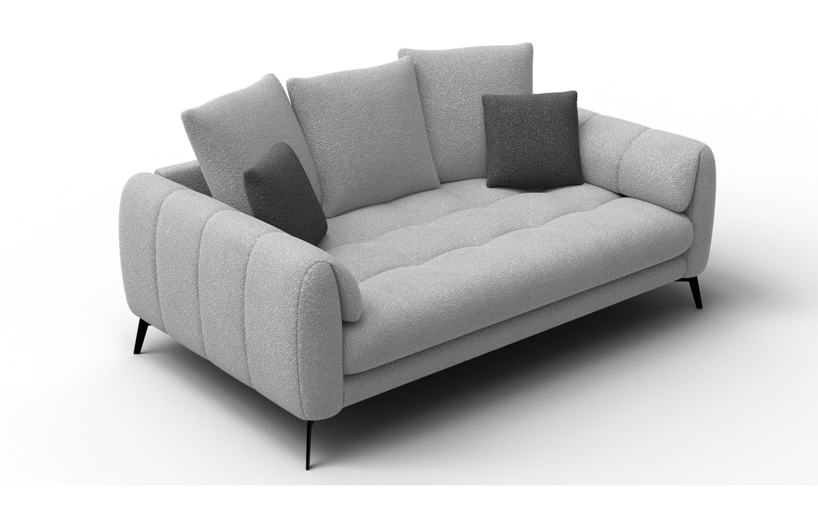 Sofa 2,5-Sitzer CALME, hellgrau