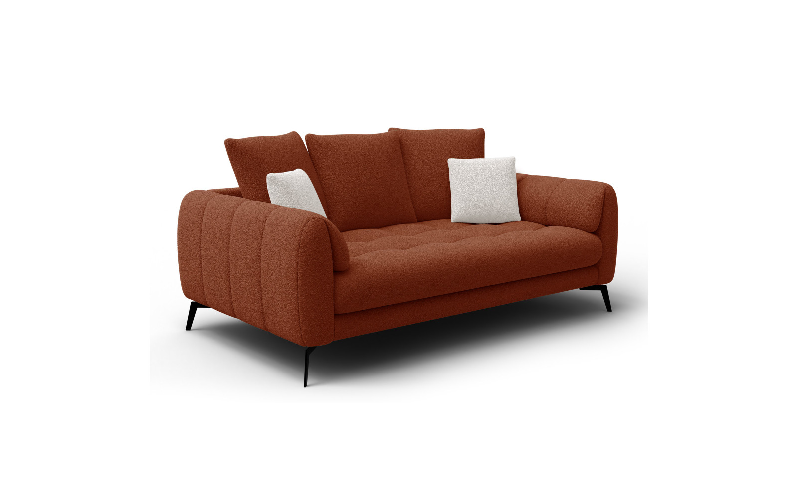 Sofa 2,5-Sitzer CALME, dunkelorange