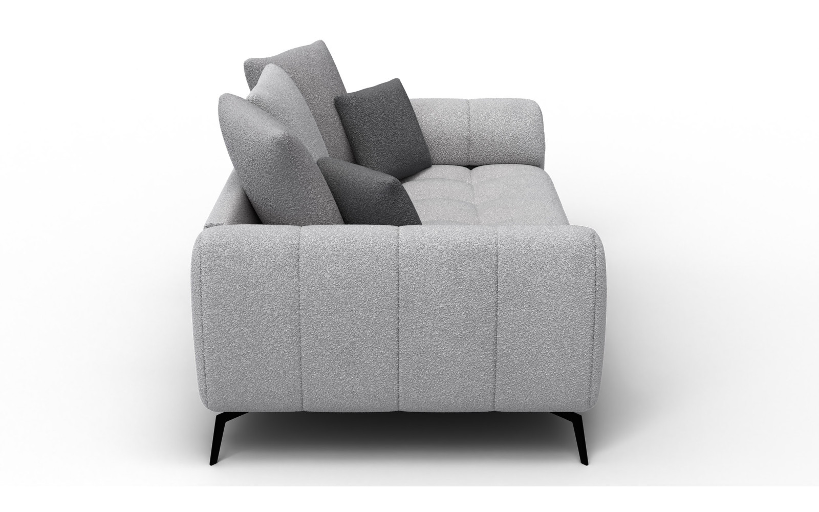 Sofa 2,5-Sitzer CALME, hellgrau und dunkelgrau