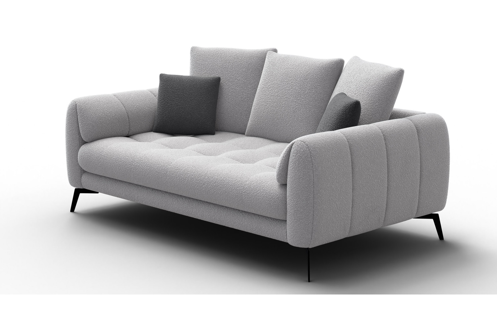 Sofa 2,5-Sitzer CALME, hellgrau