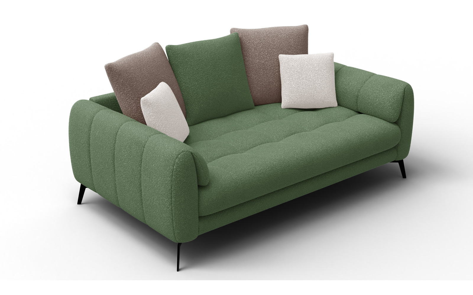 Sofa 2,5-Sitzer CALME, olive und beige