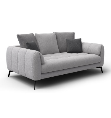 Sofa 2,5-Sitzer CALME, hellgrau und dunkelgrau