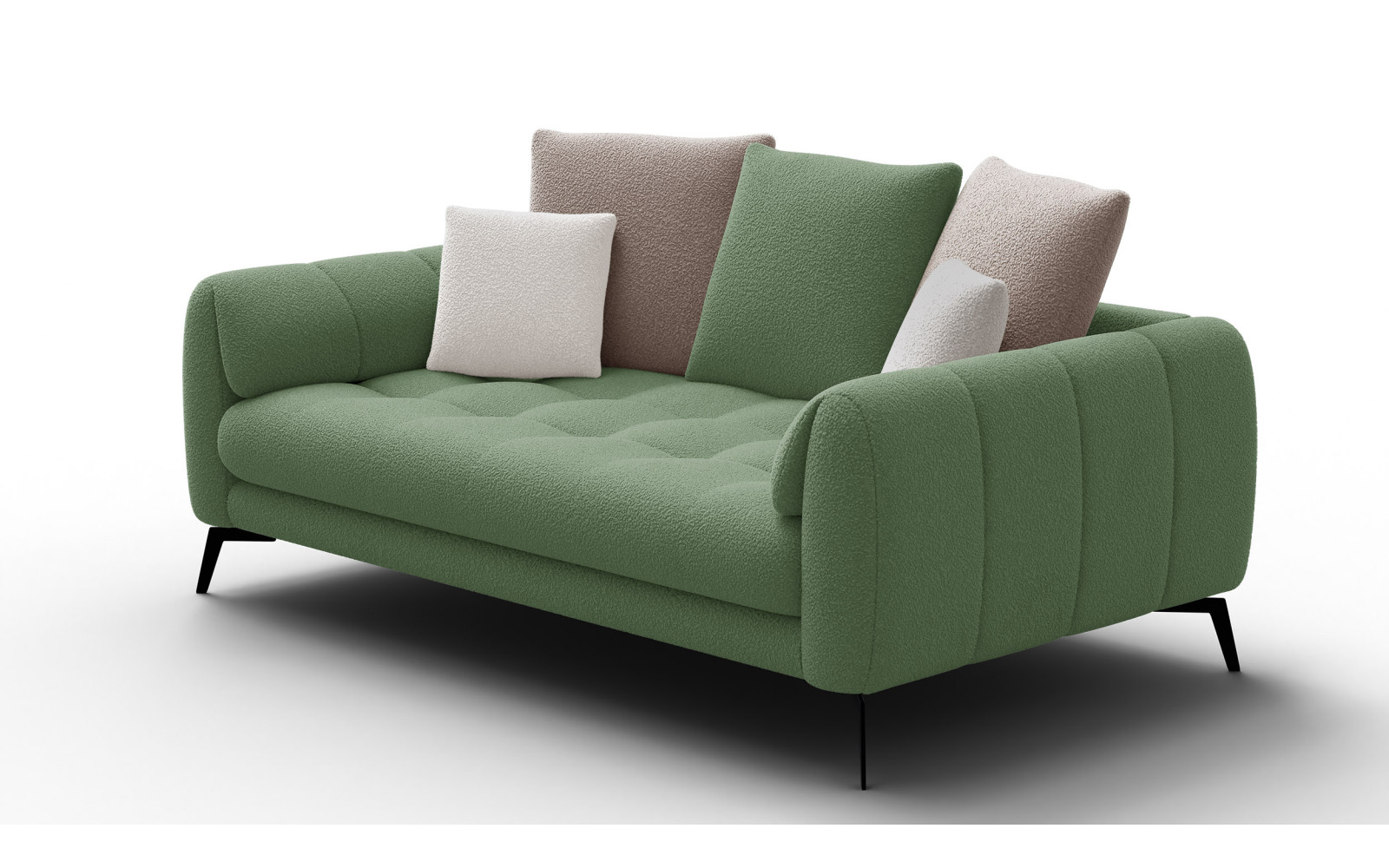 Sofa 2,5-Sitzer CALME, olive und beige