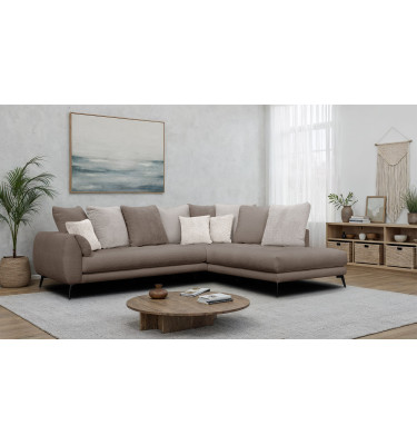 Ecksofa 5-Sitzer CALME, beige und écru