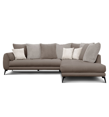 Ecksofa 5-Sitzer CALME, beige und écru