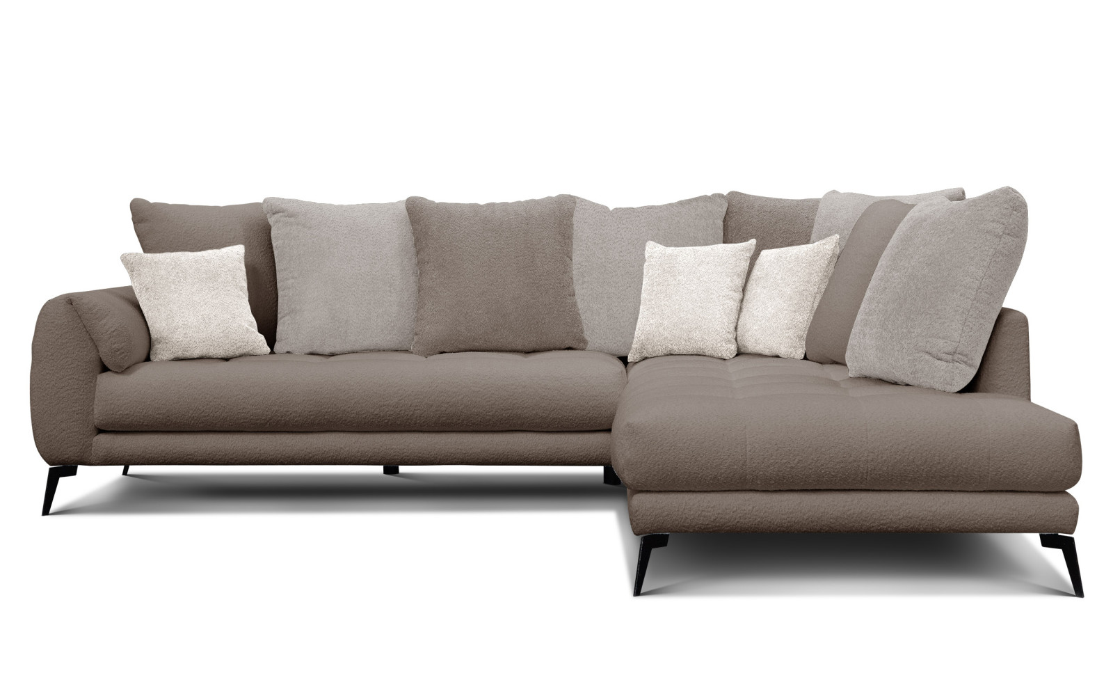 Ecksofa 5-Sitzer CALME, beige und écru