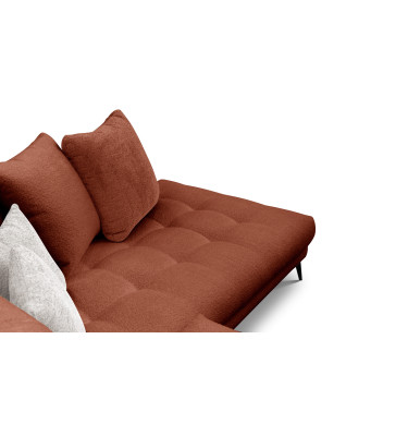 Ecksofa 5-Sitzer CALME, dunkelorange