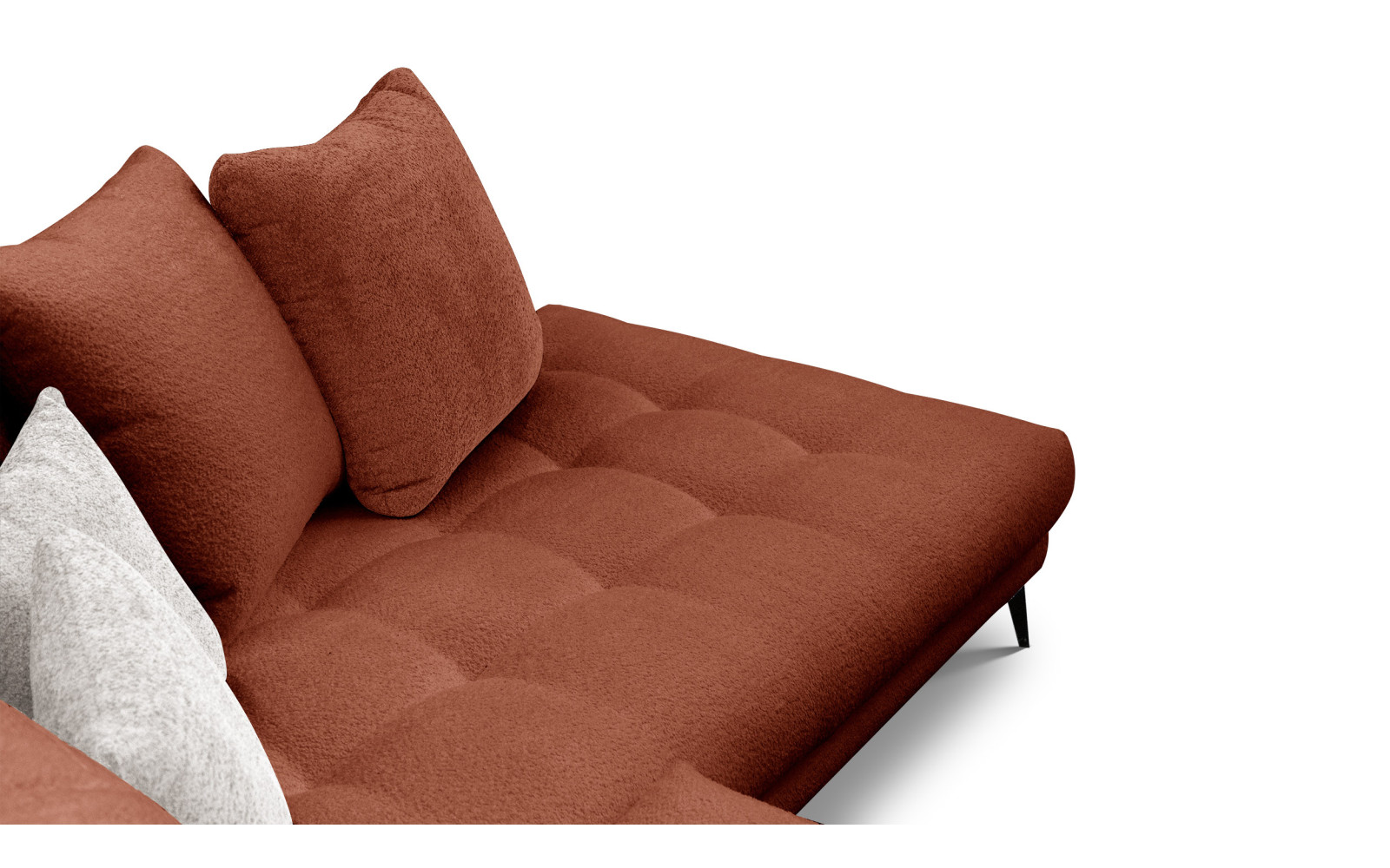 Ecksofa 5-Sitzer CALME, dunkelorange