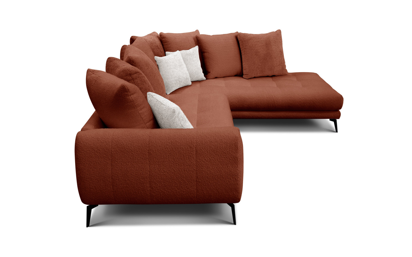 Ecksofa 5-Sitzer CALME, dunkelorange