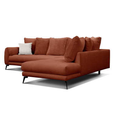 Ecksofa 5-Sitzer CALME, dunkelorange