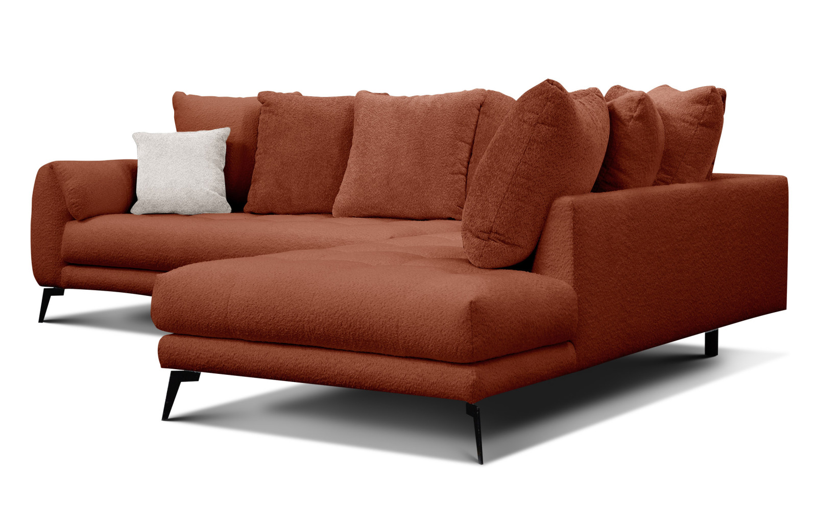 Ecksofa 5-Sitzer CALME, dunkelorange