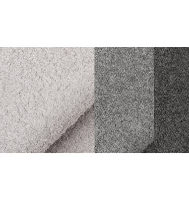 Ecksofa 5-Sitzer CALME, hellgrau und dunkelgrau