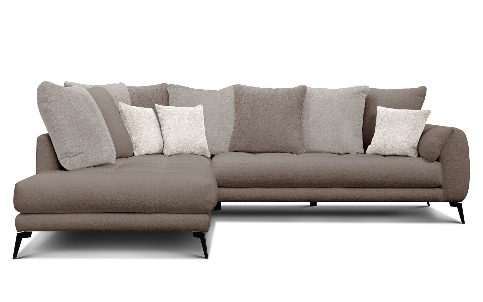 Ecksofa 5-Sitzer CALME, beige und écru