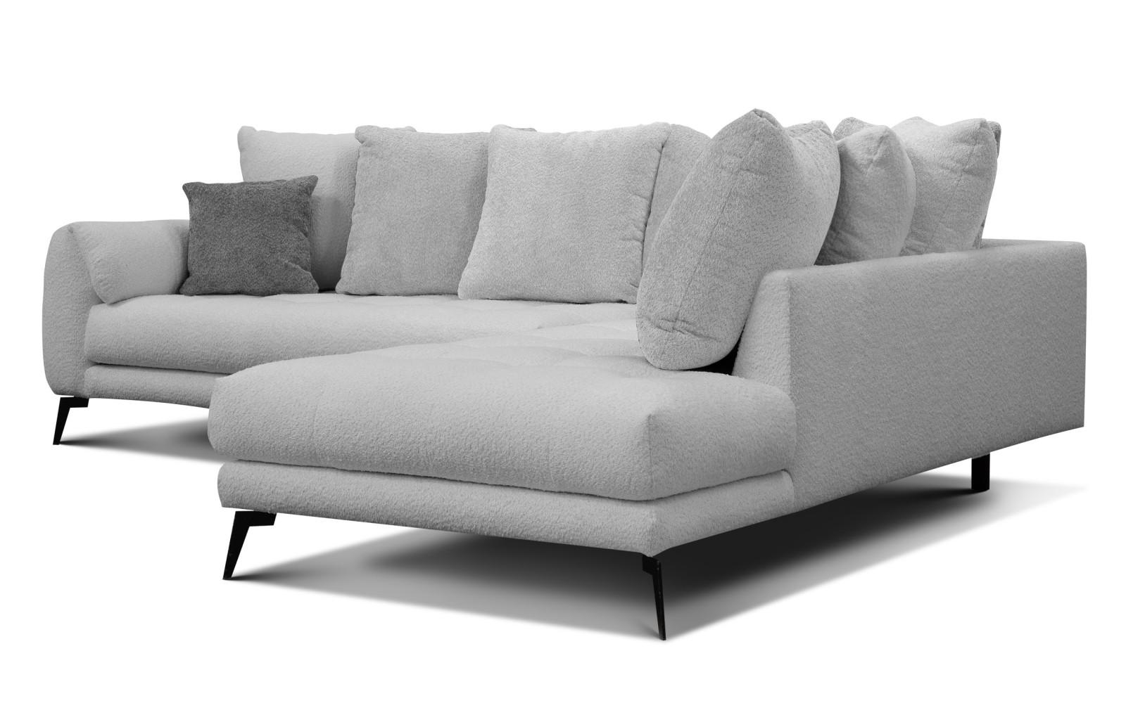 Ecksofa 5-Sitzer CALME, hellgrau