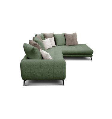 Ecksofa 5-Sitzer CALME, olive und beige
