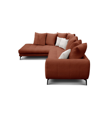 Ecksofa 5-Sitzer CALME, dunkelorange