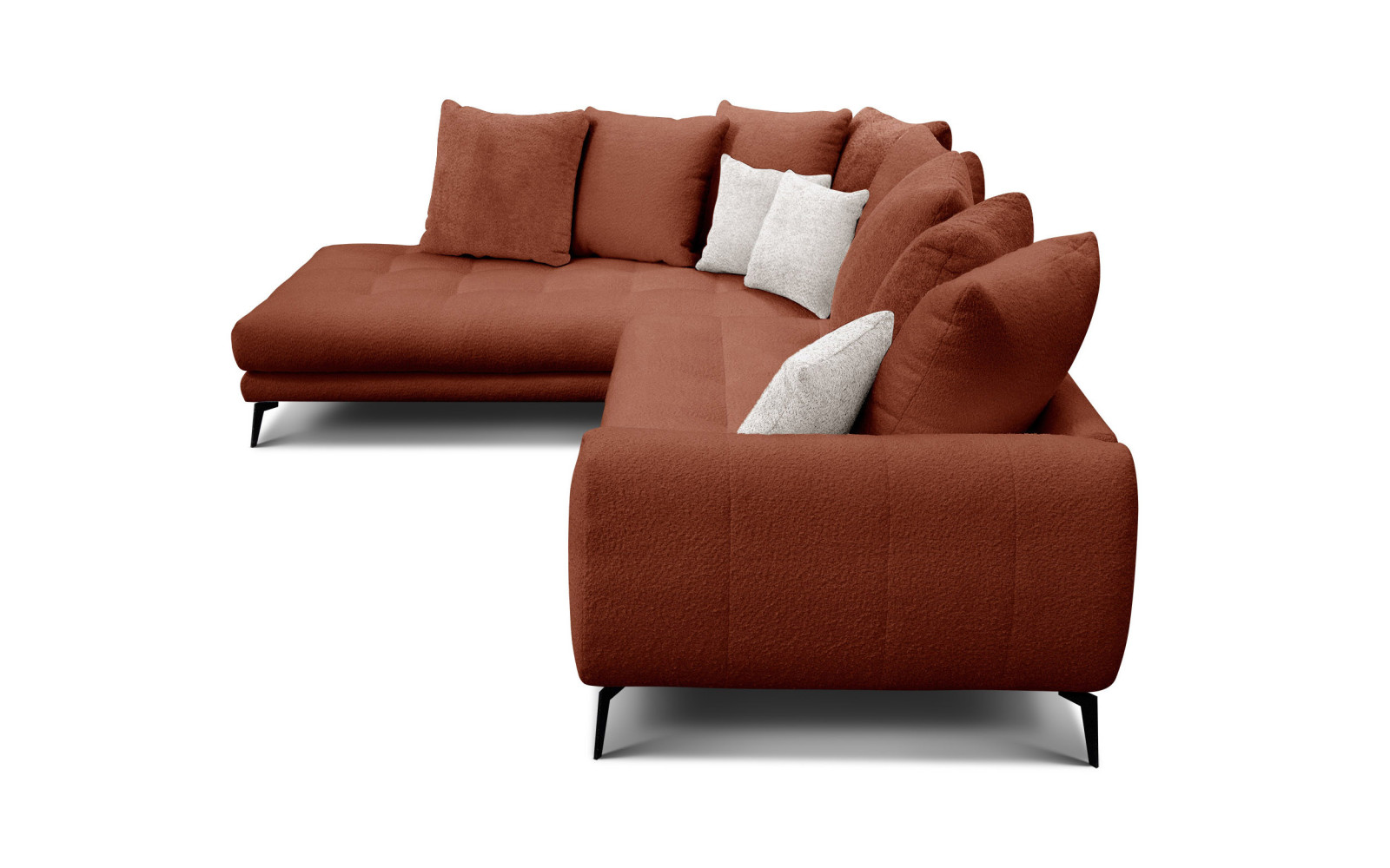 Ecksofa 5-Sitzer CALME, dunkelorange