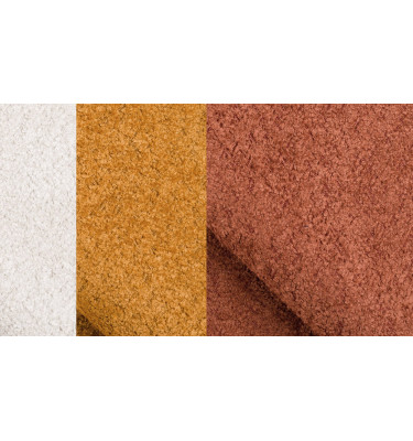 Ecksofa 5-Sitzer CALME, dunkelorange und écru