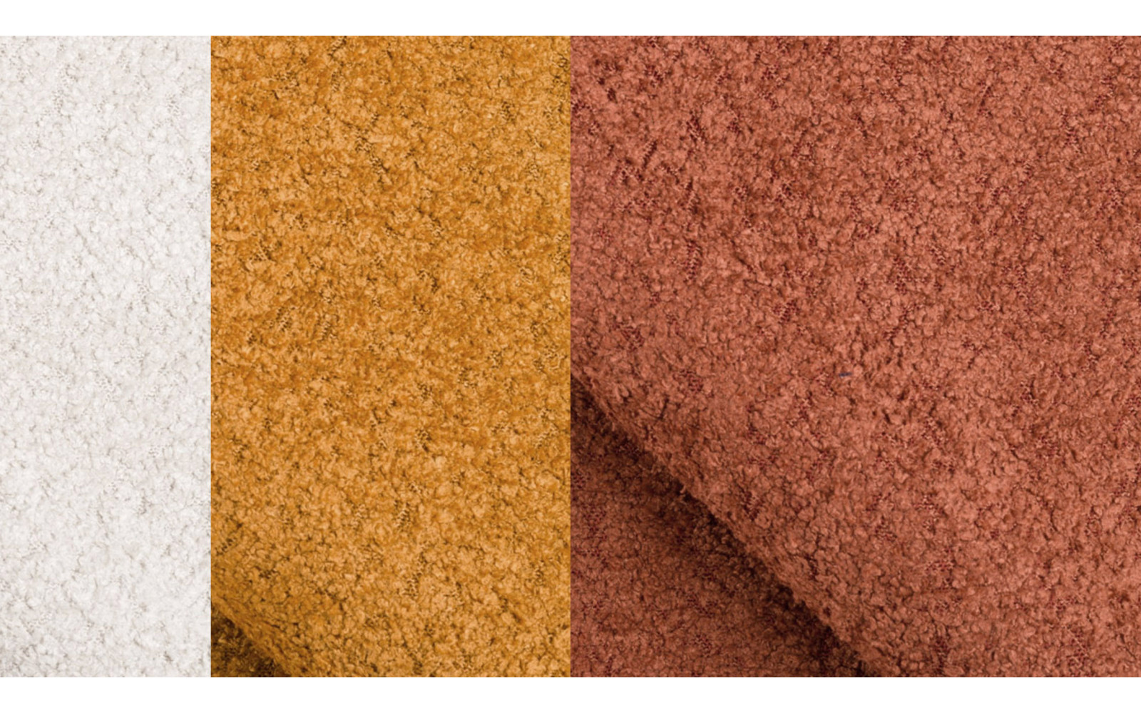 Ecksofa 5-Sitzer CALME, dunkelorange und écru