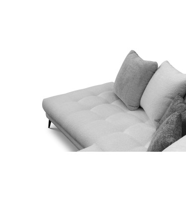 Ecksofa 5-Sitzer CALME, hellgrau und dunkelgrau